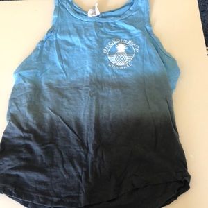 blue ombré rehoboth beach tank top